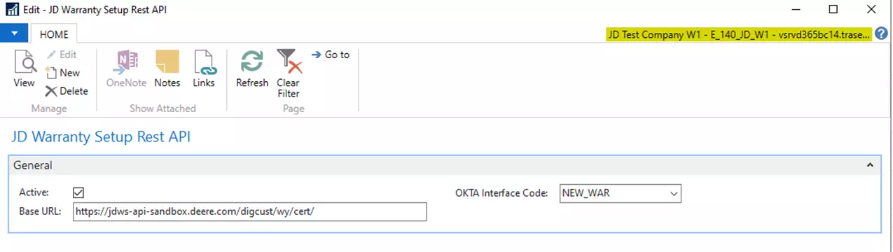 JD Warranty Setup Rest API